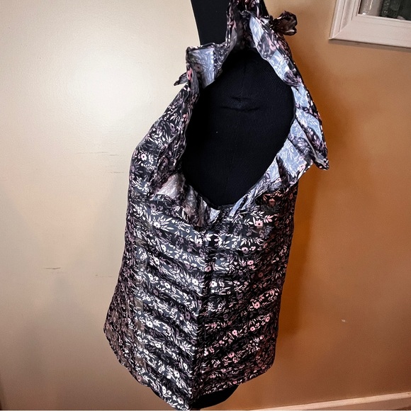 Jill Stuart Size S Semi sheer mixed pattern stripe & floral ruffle burst sleeve - Picture 9 of 16